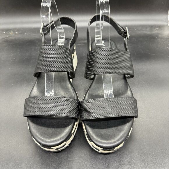 Kelly & Katie womens pollana platform wedge sandal size 10 black summer casual - Picture 3 of 6